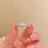 Anillo Abierto de Perla de Estrella de Mar Azul con Conchas de Sal Marina Diseño de Nicho Anillo para el Dedo Índice Anillo Estilo Vacaciones en la Playa
