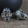 Conector de Tres Vías de Aleación de Plata de Xizang Cabeza de Buda al por Mayor, Señor de los Elefantes en un Instante / Conector de Tres Vías Señor de los Demonios, Accesorios de Bodhi Estrella y Luna