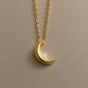 Collar de luna pequeña brillante de plata esterlina Naran 1 s925, sencillo, elegante, combinable con todo, dulce cadena de clavícula D7766