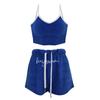 [4 colores] estilo ins Corea del Sur Dongdaemun nuevo color liso material de toalla camisola cintura elástica traje de baño pantalones de playa para mujer