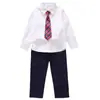Conjunto de Peça Única Camisa de Manga Longa Calças Saia Curta Primavera e Outono Estilo Universitário Camisa Britânica Roupa Infantil Meninos e Meninas Uniforme Escolar Roupa de Classe