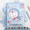 Amo Doraemon Página para Colorir A5 Caderno Retro Nostálgico Caderno de Mão Desenho Animado Fofo Gato Jingle Diário