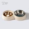 Tazón para Mascotas Transfronterizo Comida Lenta Paja de Trigo Antivuelco Antiahogo Comida Lenta Perro Cuenco de Arroz Protección Columna Cervical Perros Comen Plato para Perro