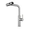 Grifo de cocina de cascada de un agujero, lluvia voladora, color cepillado, fregadero de cocina fregadero fregadero fregadero grifo doméstico fábrica de origen