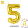 Comercio Exterior Nuevo Modelo 32 pulgadas Versión Americana Mediano Digital Globo de Película de Aluminio Tapa Dura 80cm Oro Rosa Decoración de Fiesta de Cumpleaños