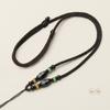 Cordão Pingente de Contas de Lótus Cordão Pingente de Jade Dourado Colar Pingente Atmosférico Corda de Corda de Corda Feita à Mão