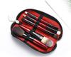 Set de Mini Brochas de Maquillaje de Pelo Animal Portátil Brocha Suave Brocha para Sombra de Ojos Brocha para Rubor para Principiantes Herramientas de Belleza