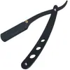 Aparelho de Barbear de Aço Inoxidável Depilação Manual Cabeça de Barbear Manual Aparador de Sobrancelhas Lâmina de Barbear Facial Suporte para Lâmina Dobrável Retro Doméstico