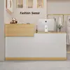 Mostrador de recepción, barra de bar, mostrador de caja, mostrador de tienda pequeño, simple y moderno para supermercados, tiendas de ropa, comercios y restaurantes