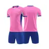 Uniformes de Entrenamiento de Fútbol Personalizados para Equipo con Costuras de Color Contrastante Trajes de Manga Corta para Hombres y Mujeres, Conjuntos de Maillots Deportivos para Clases de Educación Física para Jóvenes