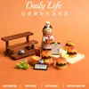 Brinquedos Criativos de Comida, Cena de Mini Casa de Hambúrguer Simulada com Itens Decorativos, Acessórios de Resina em Miniatura DIY Quente de Venda para Transmissão ao Vivo Yqt