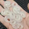 Calcedônia Branco Gelo Fivela Princesa Pingente de Jade Ágata Branca Fivela Excêntrica Pulseira Colar Brincos Pente Pingente Pingente de Jade