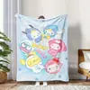 Manta de Franela Familiar Sanrio de Dibujos Animados Lindos Kuromi Melody Perro Canela Cubierta de Manta para Sofá Infantil