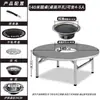 Mesa de Churrasco em Aço Inoxidável para Uso Comercial, Mesa de Churrasco Dobrável para Barraca ao Ar Livre, Mesa e Cadeiras ao Ar Livre para Restaurante com Churrasqueira a Carvão
