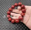 Pulseira de Contas Redondas de Cinábrio, Pulseira de Jade com Areia Dourada Roxa 10mm, Pulseira Vermelha Sangue de Galinha, Pulseira de Jade para Homens e Mulheres