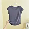 Camiseta sin mangas de color liso de modal con cuello en V para mujer, nuevo estilo de verano, corte holgado, adelgazante, cubre el cuerpo, se puede usar como ropa de dormir o como prenda exterior, top fino