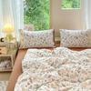 Conjunto de Roupa de Cama de Algodão Puro Quatro Peças Classe A para Maternidade e Bebê, Capa de Edredom Individual, Conjunto de Lençol de Elástico de Três Peças para Dormitório Estudantil 4