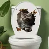 Va-M241 Gato Roto Mariposa Dormitorio Baño Inodoro Pegatina Decoración Pegatina Embellecedora Autoadhesivo Al Por Mayor Comercio Exterior