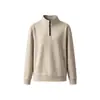 Sudadera Nueva Otoño/Invierno para Hombre Manga Larga Capa Base Tejido Gofrado Lyocell Media Cremallera Mantener Caliente Top Diario