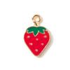 Fresa Dibujo Animado Fruta Aleación Gota de Aceite DIY Accesorios de Joyería Versión Coreana Linda Joyería de Frutas Colgante Pequeño Venta al por Mayor