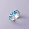 Anillo de esmalte con forma de mariposa para mujer, diseño de nicho, sencillo, ligero y de lujo, con apertura ajustable.