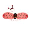 Actuación Infantil de Halloween 1 de Junio Alas de Abeja Ángel Mariquita Set de Cuatro Piezas Disfraz Amarillo para Actuación Accesorios de Escenario