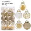 Decoraciones Navideñas Nuevas Transfronterizas 6cm Mascota Pintada Set de Bolas de Navidad Transparentes Colgante para Árbol de Navidad de Regalo