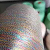 2 tiendas Hao Hao Mom Brillo Iridiscente Blanco Hilo Dorado Plateado de Seda Hilo de Coser a Juego Hilo Dorado Plateado de Siete Colores diy Tejido Hecho a Mano Hilo de Seda Brillante Envoltura de Flores