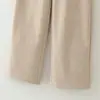 Pantalones de pana gruesa de pierna recta estilo mom para mujer, nuevos de otoño e invierno, color liso, superficie lisa, versión estrecha, pantalones de pierna ancha para mujer