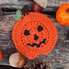 Porta-copos tecidos à mão de crochê tapete isolante de rato decorações de Halloween porta-copos de lã de Natal atacado