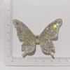 Accesorios de mariposa de diamante de color blanco para zapatos, flores, bricolaje, bolsa de zapatos, ropa, diamantes de imitación, agujeros, hebillas de zapatos, accesorios de tela con diamantes completos
