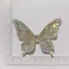 Accesorios de mariposa de diamante de color blanco para zapatos, flores, bricolaje, bolsa de zapatos, ropa, diamantes de imitación, agujeros, hebillas de zapatos, accesorios de tela con diamantes completos
