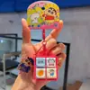 Kusano Shin-chan Creativo Descompresión Cuatro Cuadrículas Botón Aoi Adai Saemon Llavero Colgante Encanto para Bolso