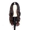 Pelucas más vendidas de Amazon Pelucas en forma de V para mujeres europeas y americanas Cabello negro largo y rizado Onda grande v-part