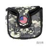 Capa Camuflada para Haste de Golfe Capa para Haste com Bandeira Estrelada Verde Camuflado Capa Protetora para Haste Tipo Semicírculo Quadrado Grande