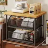 Estante para mesa de centro, gabinete de almacenamiento para equipo de café, organizador de tazas para estación de trabajo, escritorio de oficina, expositor para tetera de salud