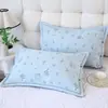 Funda de almohada de algodón puro con botones a presión, una sola pieza, adecuada para almohadas de jardín de infancia y de estudiante, 35* Algodón de gasa para niños