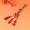 Llavero de Arena Roja de Alto Contenido, Colgante para Bolso de Cinabrio Natural Genuino, Amuleto de Nube Auspiciosa, Adorno, Venta Directa del Fabricante
