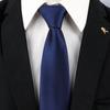 Gravata Vestido Masculino Negócios Azul Listrado Camisa Terno Mãos Preguiçoso Pessoas Sem Zíper Tendência Casamento