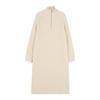 Vestido Suéter Longo Solto Estilo Preguiçoso Japonês com Gola para Mulheres, Outono e Inverno, Vestido Tricô para Usar por Baixo