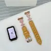 Correa de Reloj de Moda de Aspecto Elevado Adecuada para Huawei Band 11Pro con Diseño de Trébol de Cuatro Hojas Chapado en Oro, Pulsera de Cuero de Moda para Mujer