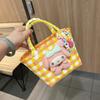 Manuseio Preço Internet Popular Bolsa de Ombro Boneca Fofa Grande Capacidade Cesta Tecida Bolsa de Mão Cesta de Legumes Bolsa Manuseio
