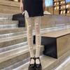 Meias de rede com laço Lolita de verão finas meias de rede com estampa de peixe meia-calça branca meia-calça sexy vazada