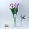 Venta al por mayor de fábrica flor artificial individual alta Tulipán decoración para el hogar sala de estar boda Flor falsa de Tulipán