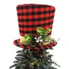 Produto Novo de Natal Transfronteiriço Enfeite de Árvore Dobrável Chapéu de Mola de Natal Adereços de Decoração para o Topo da Árvore de Natal