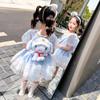 Terno para Meninas Vestido de Verão 2025 Novo Vestido Kuromi Jk Infantil Verão Bebê Estilo Preppy Saia de Menina