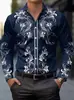 Camisa de manga larga para hombre con estampado retro de vaquero occidental, top casual, suministro transfronterizo, ropa de hombre, primavera/otoño, resistente a las arrugas