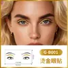 Pegatinas de Tatuaje para Ojos con Foil Dorado Estilo Europeo y Americano Impermeables Resistentes al Sudor de Larga Duración Temporales Maquillaje para Fiestas Pegatinas de Maquillaje Estilo Ins Transfronterizo