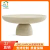 Pedestal Bajo Redondo de Concreto Estilo Wabi-Sabi para Patio, Resistente a las Heladas y a la Humedad, Mesa de Café para el Hogar de Grado de Exportación