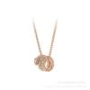 Versión Alta Collar Hueso de Serpiente Baojia Completo Diamante para Mujer Oro Rosa 18K Serpiente Tendencia de Moda Joker Fábrica Directa Generación